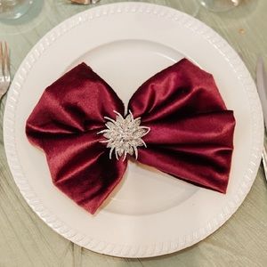 Sliver bling napkin rings sets of 12